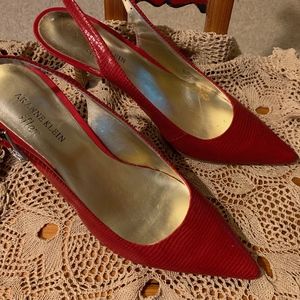 Fun red Anne Klein Slingbacks